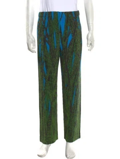 Pre-owned Issey Miyake Printed Pants In Green