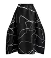 Issey Miyake Printed Pause Midi Skirt In Black
