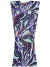 ISSEY MIYAKE PRINTED PLEATED MIDI DRESS