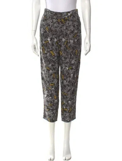 Pre-owned Issey Miyake Printed Straight Leg Pants In Multi