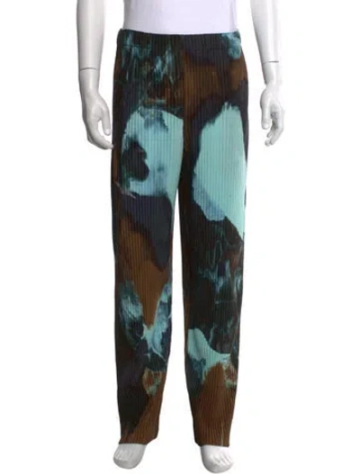 Pre-owned Issey Miyake Printed Sweatpants In Green