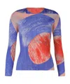 Issey Miyake Printed Tops In Multicolor