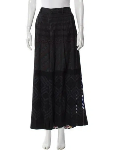 Pre-owned Issey Miyake Printed Wide Leg Pants In Multi