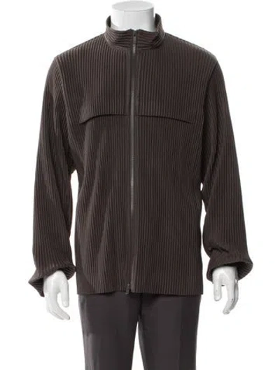 Pre-owned Issey Miyake Puffer Coat In Brown