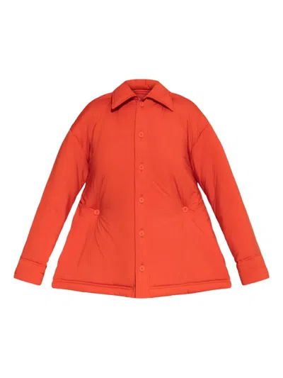 Issey Miyake Pumped-t Buttoned Collared Overshirt In Red