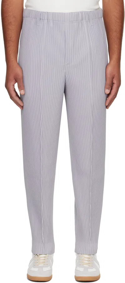 Issey Miyake Purple Compleat Trousers In Blue