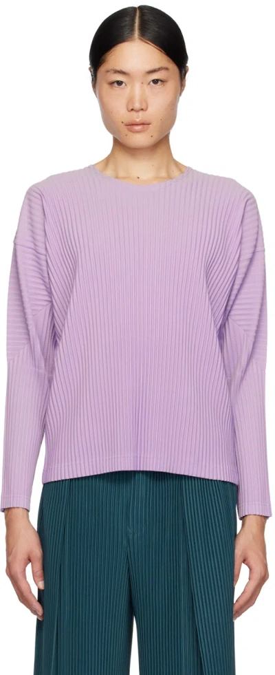 Issey Miyake Purple Dolman Long Sleeve T-shirt In Lilac Purple