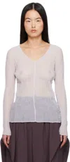 Issey Miyake Purple January Chiffon Twist 1 Top In 85 Lt Wisteria Purpl