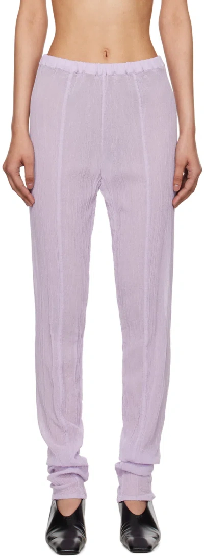 Issey Miyake Purple Karami Trousers In 81-purple