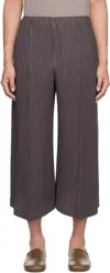 Issey Miyake Purple Monthly Color December Trousers In 83-slate Violet