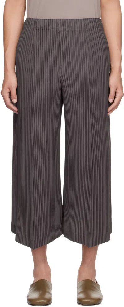 Issey Miyake Purple Monthly Color December Trousers In 83-slate Violet
