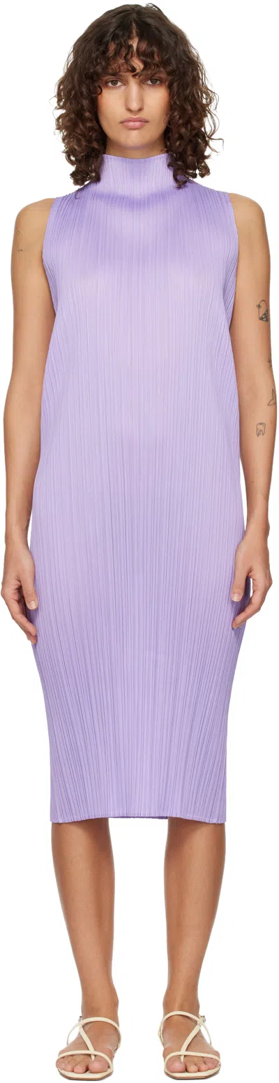Issey Miyake Purple Monthly Colors April Midi Dress