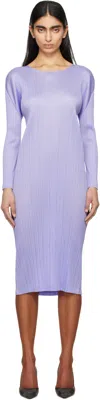 Issey Miyake Blue Monthly Colors August Minidress In 73 Saxe Blue