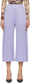 Issey Miyake Purple Monthly Colors February Trousers In 73 Saxe Blue