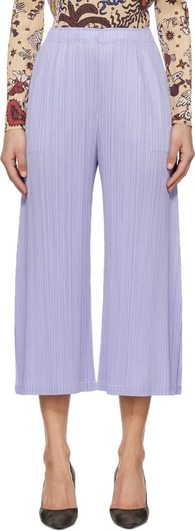 Issey Miyake Purple Monthly Colors February Trousers In 73 Saxe Blue