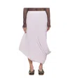 Issey Miyake Stream Curved Knit Midi Skirt In Purple