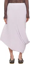 Issey Miyake Stream Curved Knit Midi Skirt In 85 Lt Wisteria Purpl