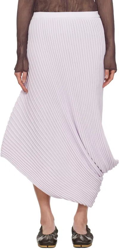 ISSEY MIYAKE PURPLE STREAM MIDI SKIRT