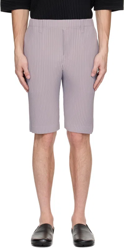 Issey Miyake Purple Tailored Pleats 2 Shorts
