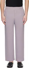 Issey Miyake Purple Tailored Pleats 2 Trousers In Nude