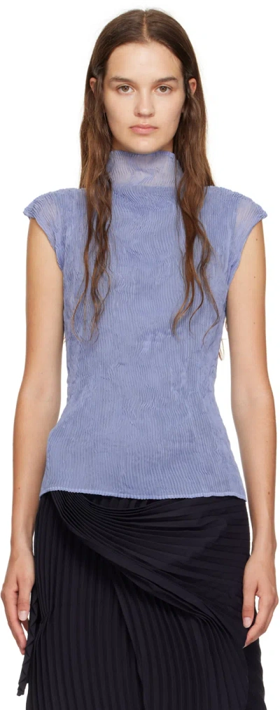 Issey Miyake Purple Twist 1 Tank Top In 85 Asagao Purple