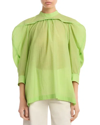 Issey Miyake R Sheer Shirt In Green