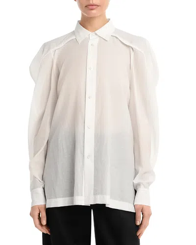 Issey Miyake R Sheer Shirt In White