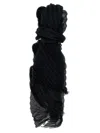 Issey Miyake Ramie Pleats Scarves And Foulards Black
