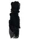 Issey Miyake Ramie Pleats Scarves And Foulards Black