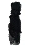 Issey Miyake Ramie Pleats Scarves And Foulards Black