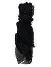 Issey Miyake Ramie Pleats Scarves And Foulards Black