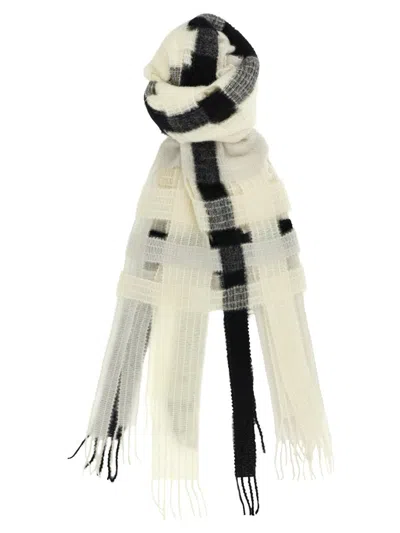 Issey Miyake Raschel Wave Stole Scarf In White