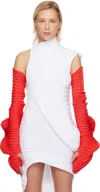 Issey Miyake Red Knit 'as It Is' Gloves