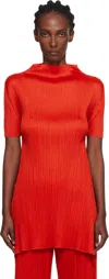 Issey Miyake Red Monthly Colors July Top In Red