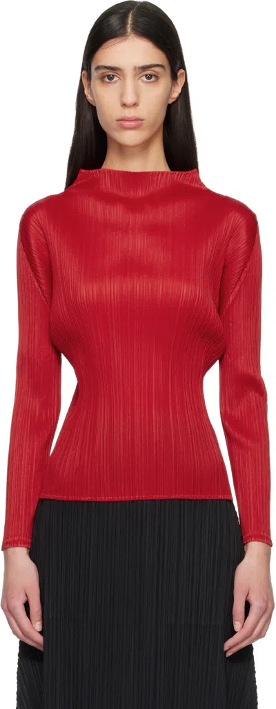 Issey Miyake Red Monthly Colors November Top