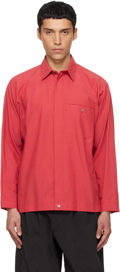 Issey Miyake Streamline Long-sleeved Shirt In Pink
