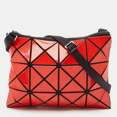 Pre-owned Issey Miyake Red Vinyl Bao Bao Crossbody Bag