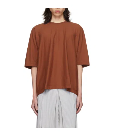 Issey Miyake Brown Release-t 1 T-shirt In 44-brown