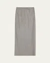 Shop Issey Miyake Restore Blend Pleats Long Skirt In Gray-hued
