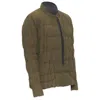 Issey Miyake Reversible Pleated Crinkled Padded Zip Up Jacket In Green