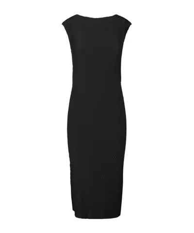Issey Miyake Rhombus Pleated Sleeveless Midi Dress