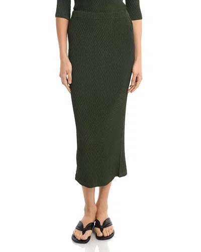Issey Miyake Rhombus Pleats Skirt In Green