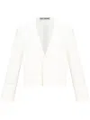 Issey Miyake Ribbed Blazer In 白色