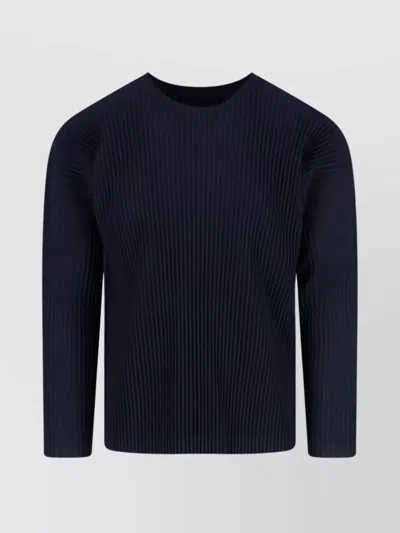 Issey Miyake Ribbed Crew Neck Long Sleeves T-shirt