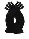 Issey Miyake Ribbed Gloves In Black