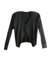 Issey Miyake Ribbed Knit Cardigan In Black