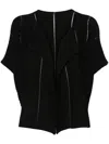 Issey Miyake Ribbed-knit Cardigan In Black