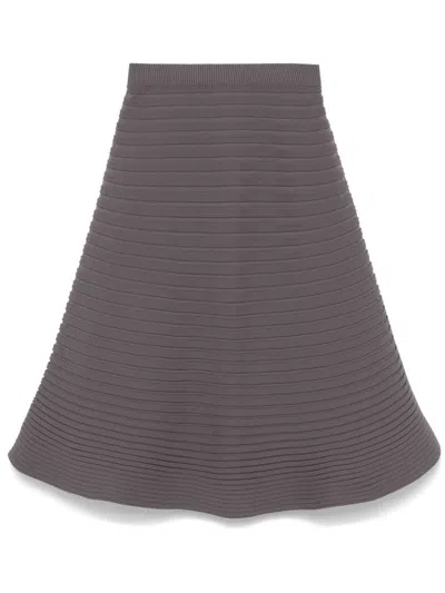 Issey Miyake Midirock Aus Geripptem Strick In Gray