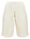 Issey Miyake Ribbed-knit Shorts In Neutrals