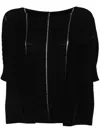 Issey Miyake Ribbed-knit Cardigan In Black